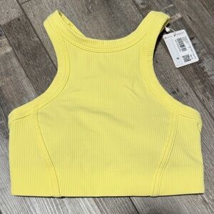 lululemon athletica Soft Yellow Ribbed Sports Crop